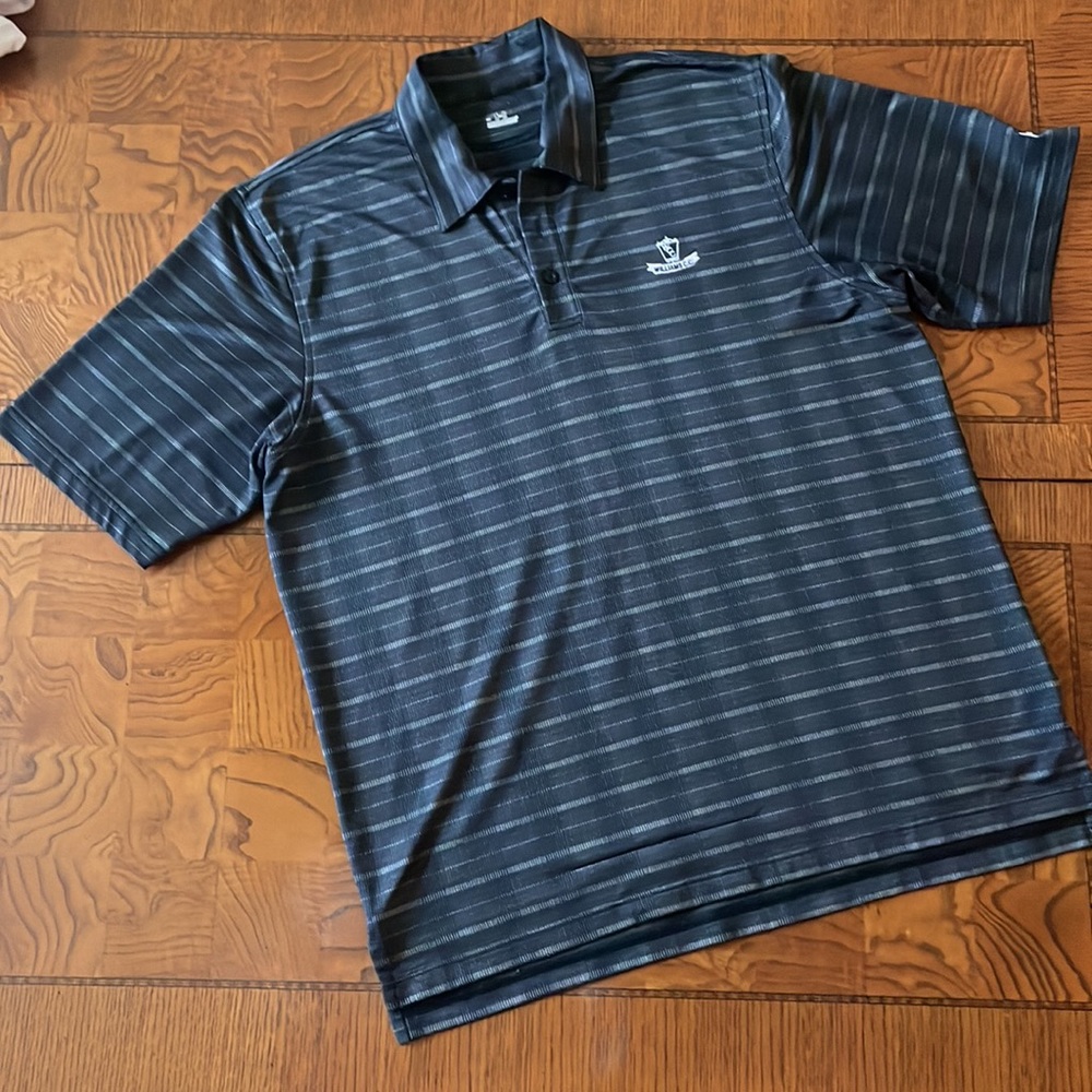 Men’s Under Armour Golf Shirt w Williams Country Club Crest Sz L **READ**